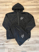 Black Windbreaker set