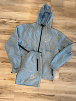 Sky blue windbreaker set